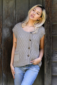Oversized Vest With Asymmetrical Front
