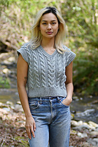 Cropped Cable Vest