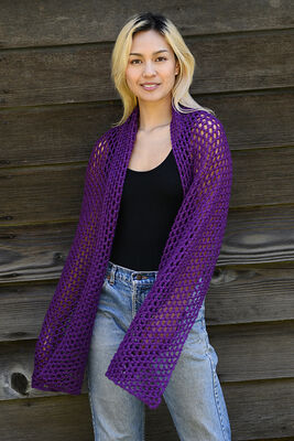 Grape Mesh Lace Wrap