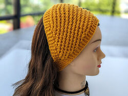 Popcorn Stitch Wide Ear Warmer