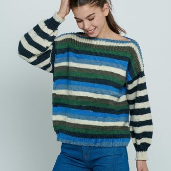 Two Tone Striped Pullover