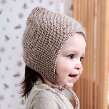 Beginner Knit Baby Bonnet