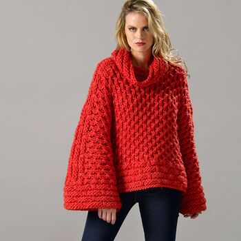 Knitting Patterns Galore - Sugar Bush Polar Berry Pullover