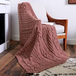 Bernat Plush Big Cozy Rib Table Knit Blanket Pattern