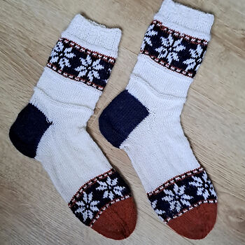 Cozy Snowflake Socks