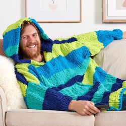 Stripy Snuggler Blanket Hoodie