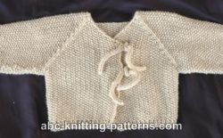 Easy Seamless Baby Cardigan with I-Cord Ties