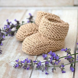 Basic Garter Stitch Baby Booties
