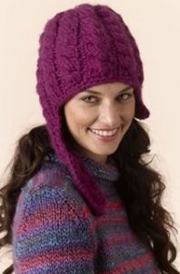 Baby Cabled Hat with Chin Strap