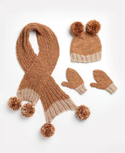 Beary Cute Set - Scarf, Hat, Mittens