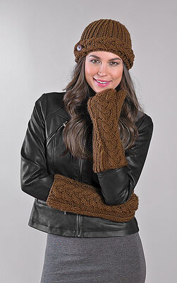 Arrowhead Cable Stitch Hat & Mitts
