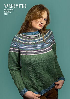 Yoke Sweater Cardigan - 7261