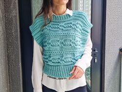 Cabled Comfort Vest