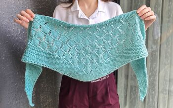 Aqua Drift Shawlette