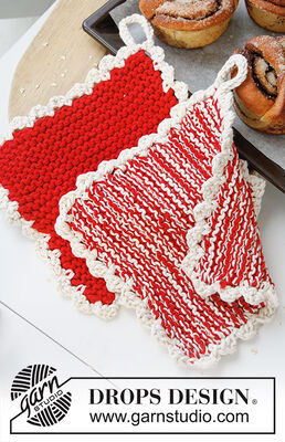 Peppermint Candy Christmas Potholders