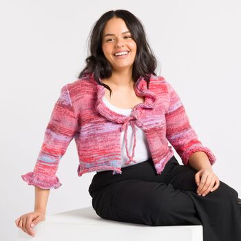 Ruffle Tie-Front Cardigan