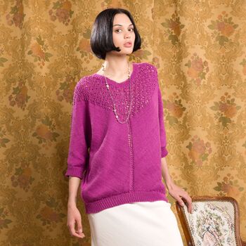 Lacy V-neck Pullover