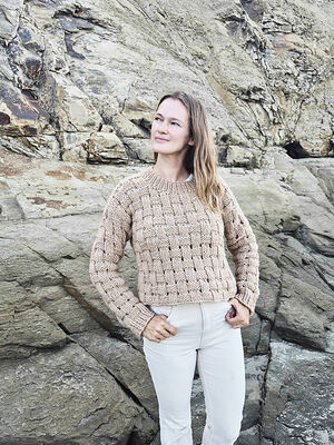 Fluffy Basketweave Pullover