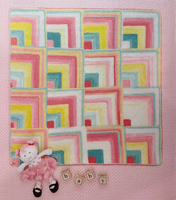 Mitred Squares Baby Afghan