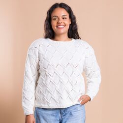 Nicole's Trellis Cables Pullover