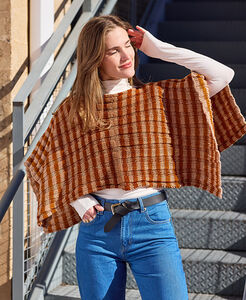 Striped Sideways Poncho