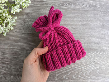 Ribbed Preemie Hat