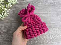 Ribbed Preemie Hat