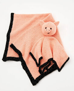 Pig Lovey and Baby Blanket Set