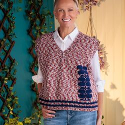 Duplicate Stitches in Bloom Vest