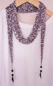 Ladder Ribbon Long Scarf