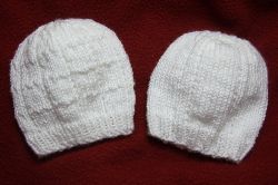 Simple Lines Baby Hats for Straight Needles