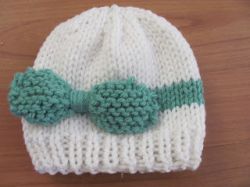 Knitted Baby Bow Hat