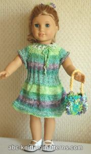 American Girl Doll Drawstring Raglan Summer Dress