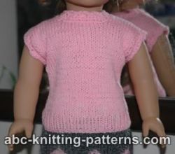 Haut tricoté American Girl Doll