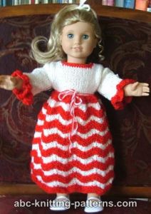 Poupée American Girl Candy Cane Robe