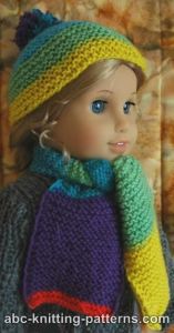 American Girl Doll Garter Stitch Scarf