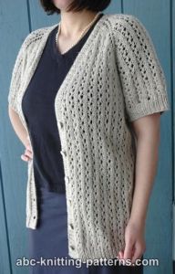 Top-Down Raglan Summer Lace Cardigan