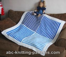 Easy Garter Stitch 4 Patch Baby Blanket