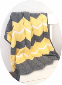 Striped Chevron Baby Blanket