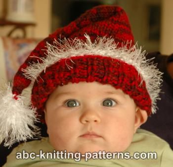 Knitting Patterns Galore Santa Baby Hat