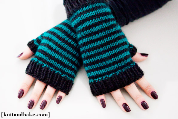 Knitting Patterns Galore Striped Fingerless Gloves