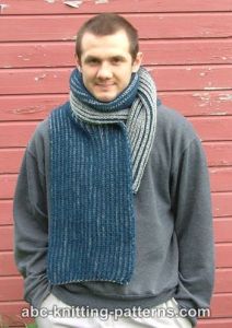 Knitting Patterns Galore - Two-Color Brioche Scarf