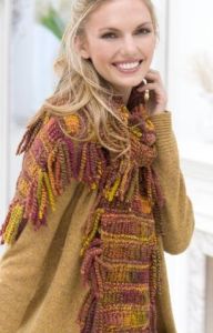 Drop-stitch Tassel Scarf