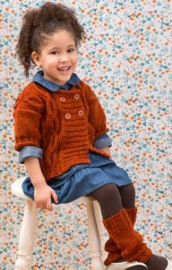 Cabled Knit Sweater & Leg Warmers