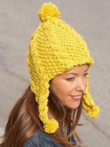 Golden Glow Earflap Hat