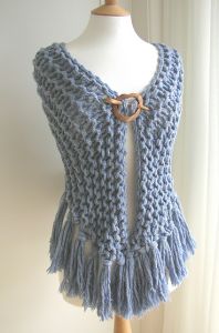 Denim Garter Stitch Shawl