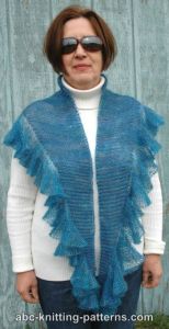 Blue Dreams Small Ruffle Shawl 