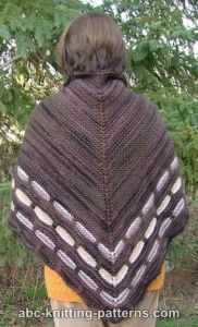 Garter Stitch Shawl with Slip Stitch Border