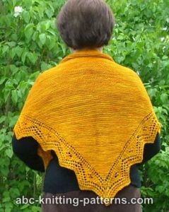 Trellis Border Garter Stitch Lace Shawl