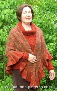 Autumn Shawl with Ruffle